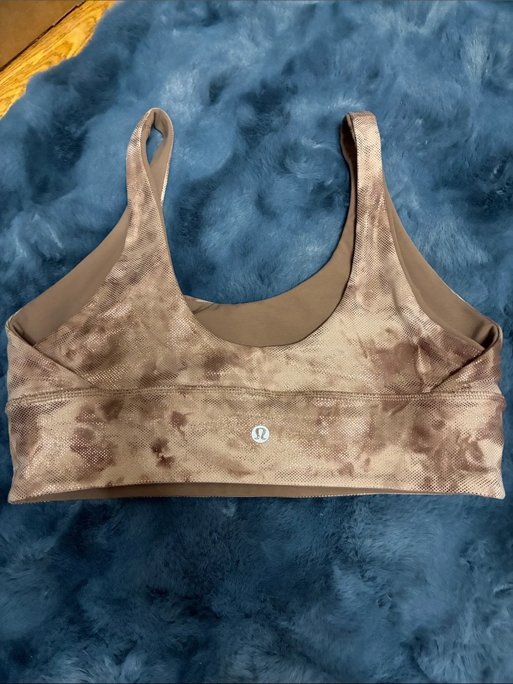 Lululemon Reversible Align Brown Shimmering Sports Bra - A/B Cup